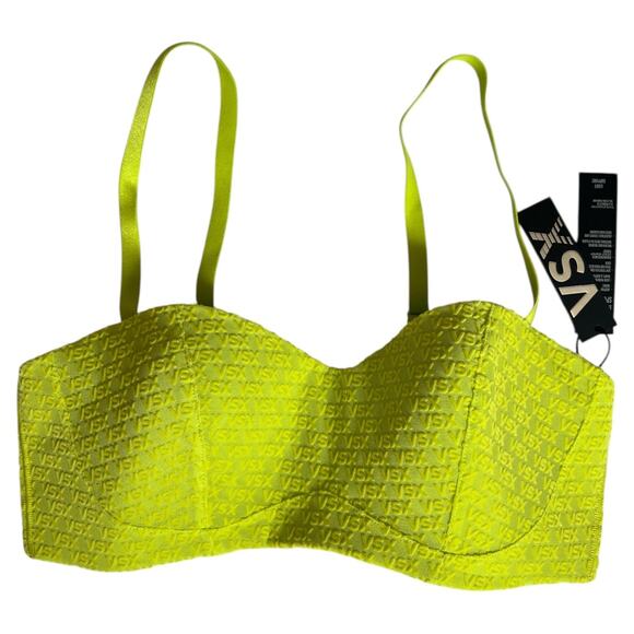 Victoria'sSecret VSX Limelight Logo Mesh Sports Bra, S - Picture 1 of 8